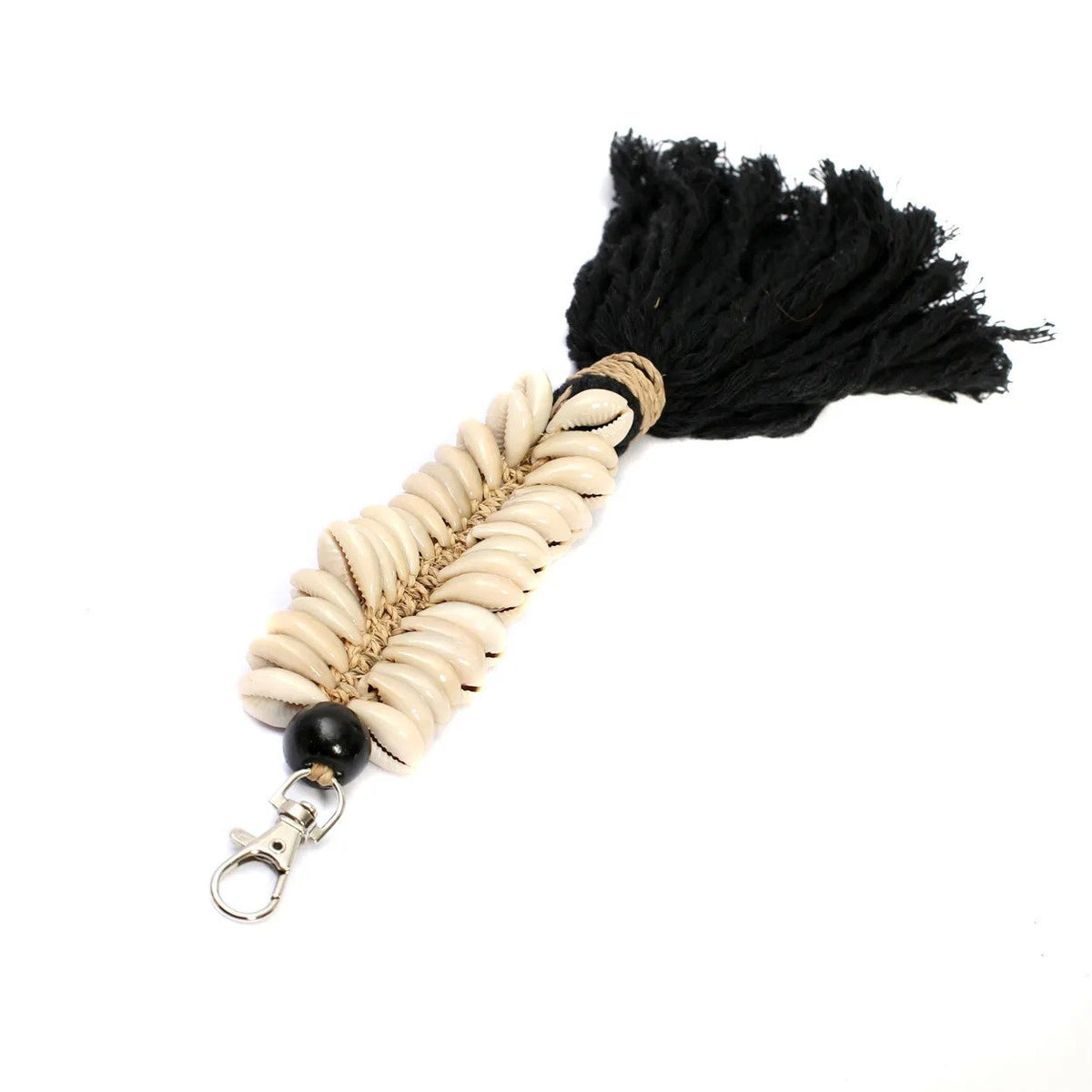 BB - Sleutelhanger Macramé Visgraat - Zwart