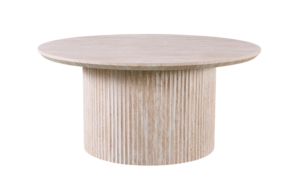 Salontafel 'Lagos' 80 cm Rond Decor Travertin Beige