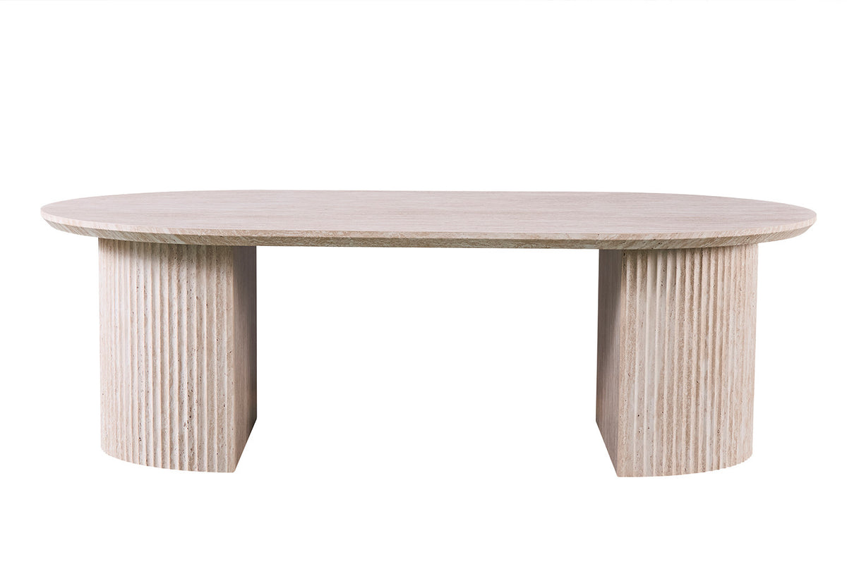 Salontafel 'Lagos' 120 cm Ovaal Decor Travertin Beige