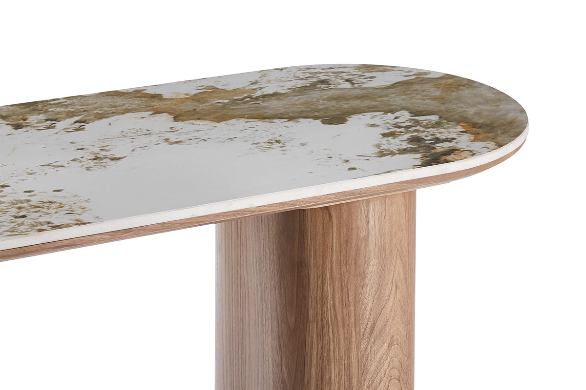 NIEUW - Console 'Evora'  Glanzend Steen Pandora goudbruin