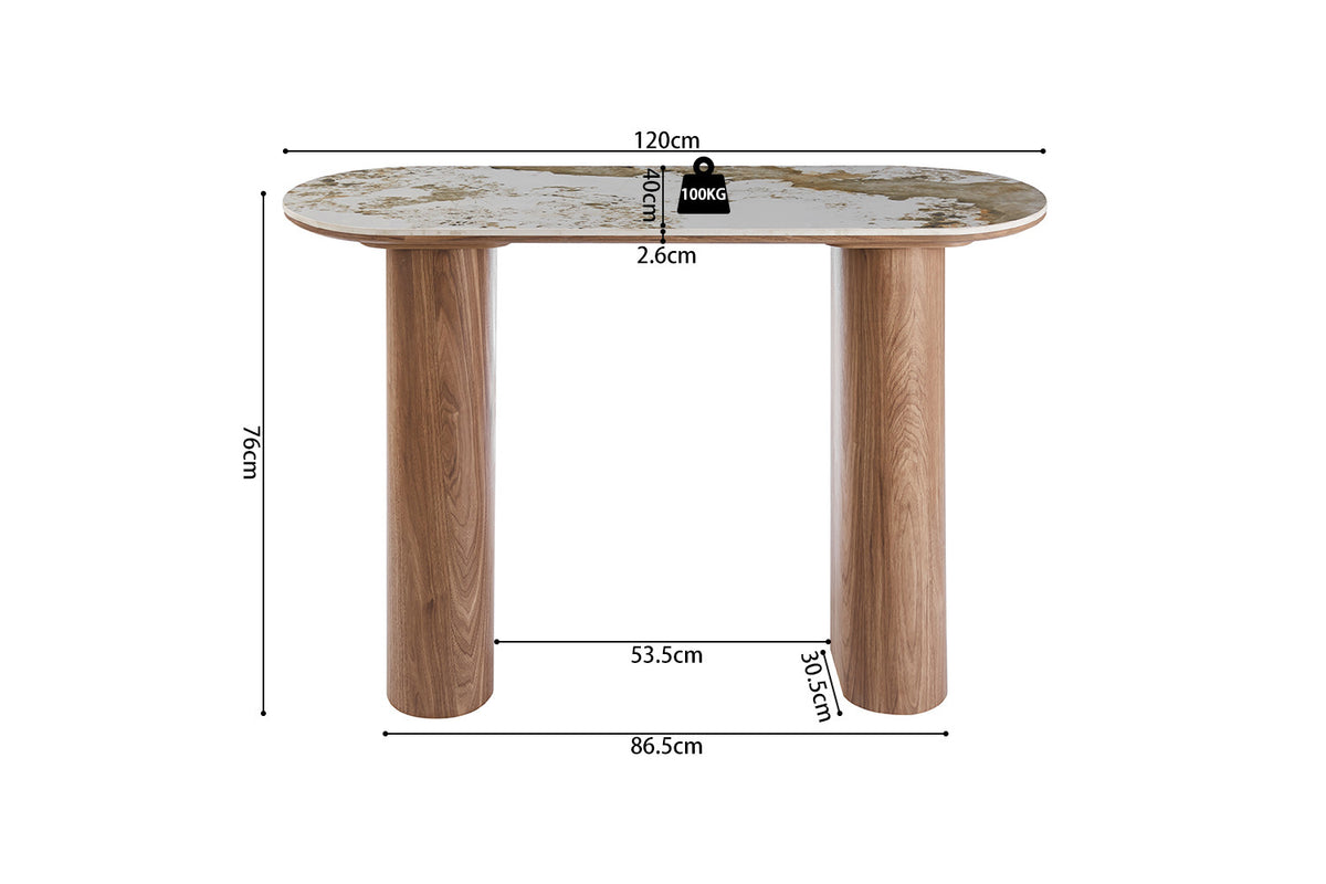 NIEUW - Console 'Evora'  Glanzend Steen Pandora goudbruin