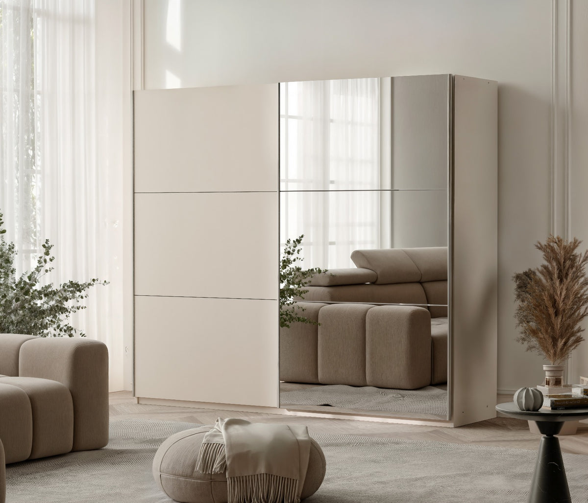 2BM - Schuifdeurenkast Vigo - Taupe - 250x217x62 cm