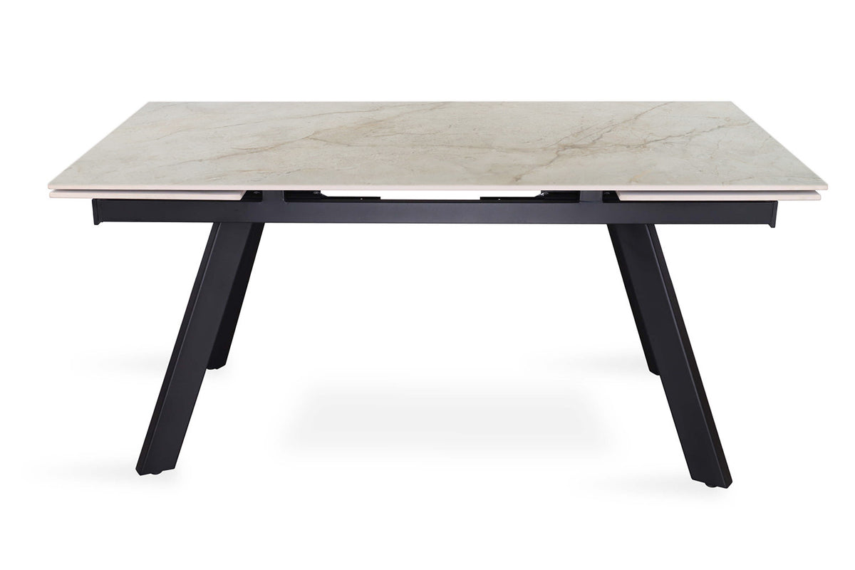 Uitschuifbare tafel 'Hera' 160-240 cm Rechthoekig Glanzend Shakespear Beige