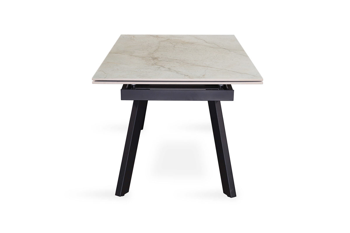 Uitschuifbare tafel 'Hera' 160-240 cm Rechthoekig Glanzend Shakespear Beige
