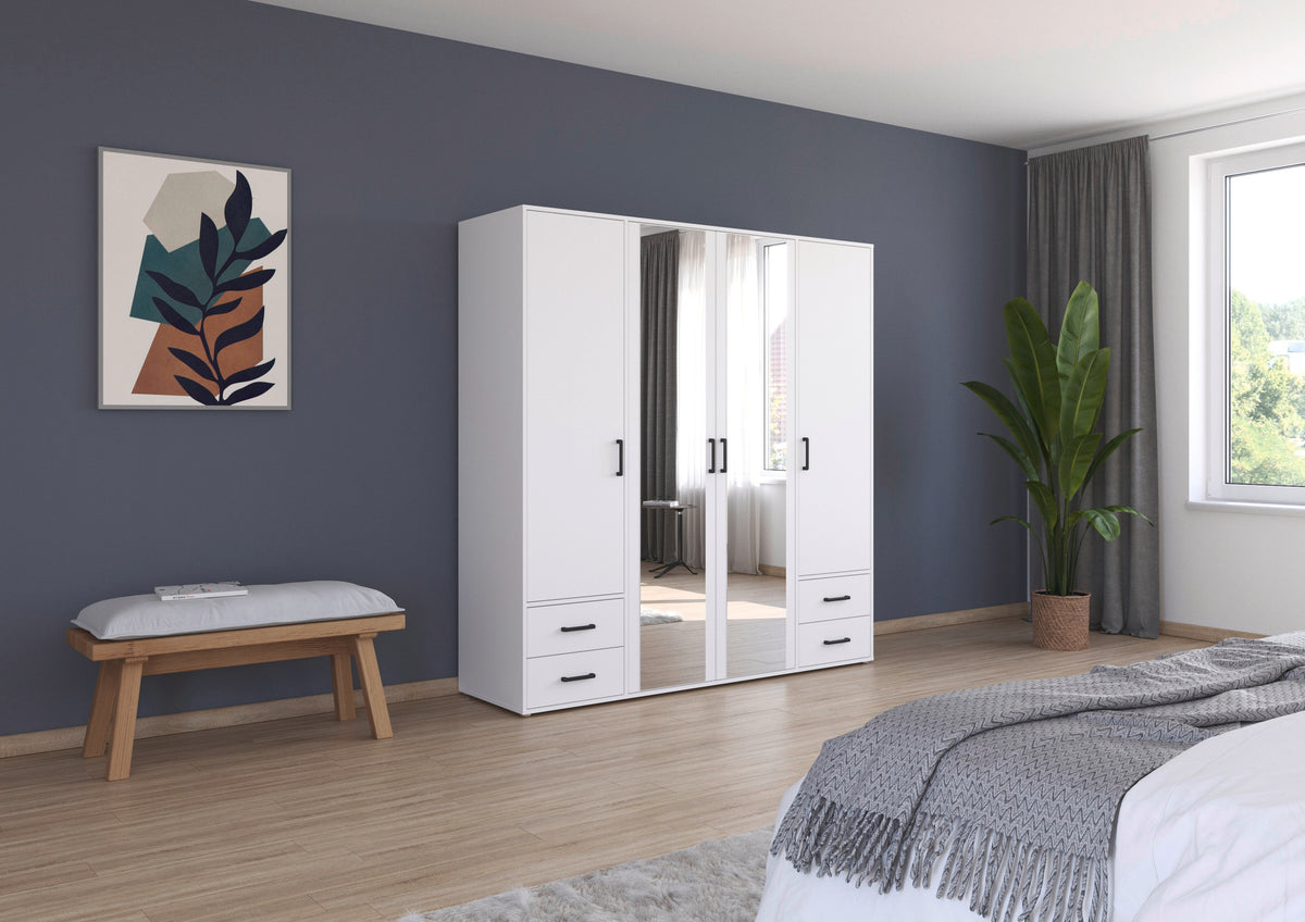RAU - Armoire Voyager – Blanc - 188x198x53 cm
