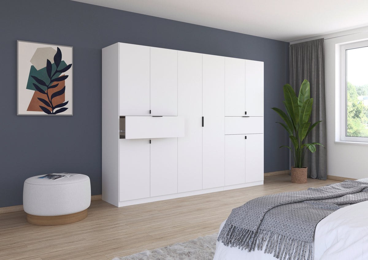 Armoire RAU - Ticao - Décor blanc – 271 x 210 x 54 cm