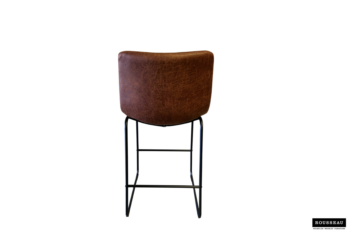 Tabouret de bar « Mancia » PU Ote Topper 02 Cognac