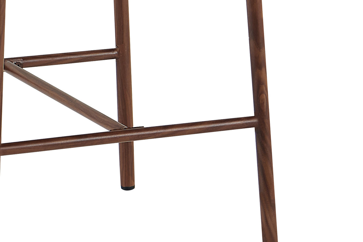 NIEUW - Counterstoel 'Coco' Walnoot - Stof Raven 24 Beige