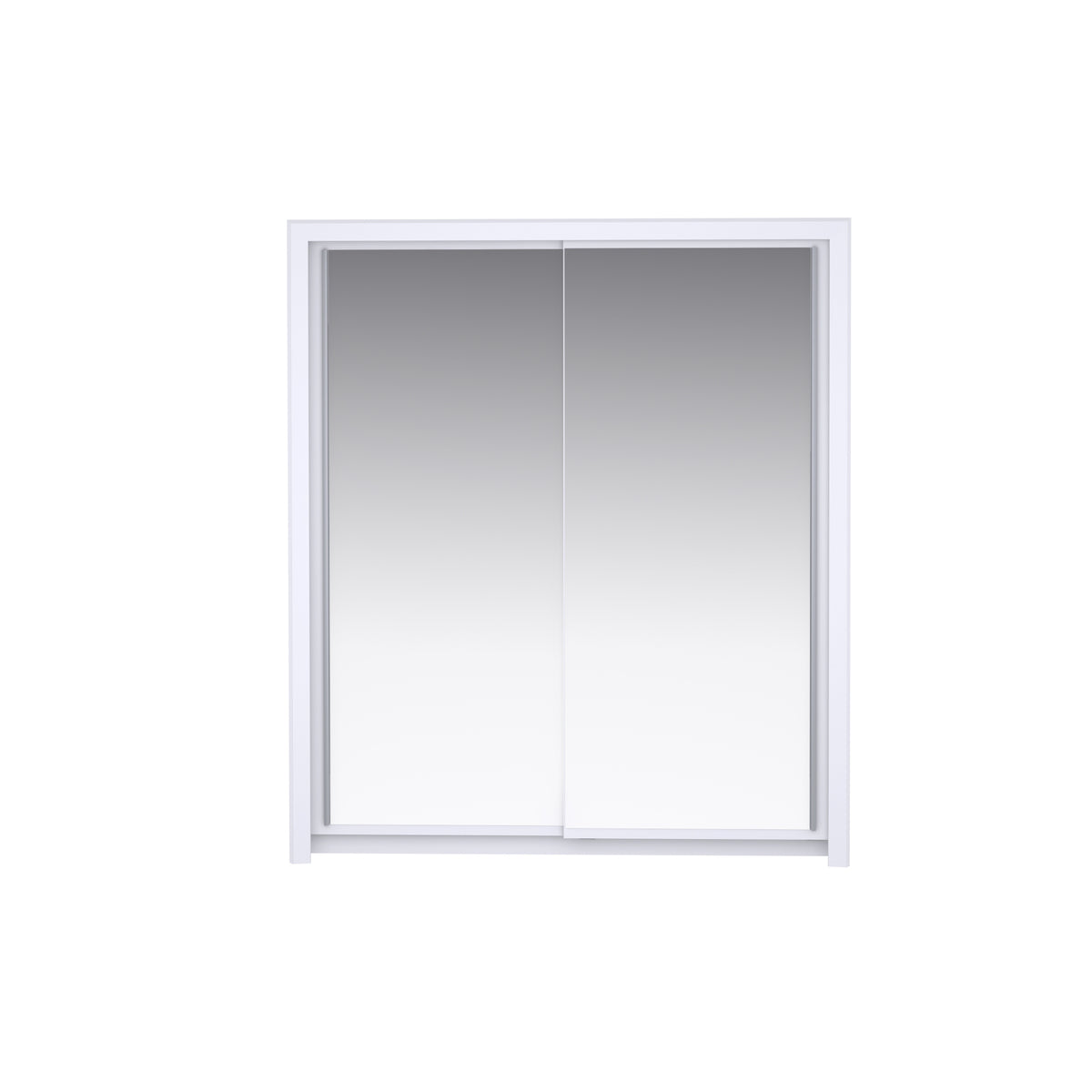 ASP - Armoire à portes coulissantes TOUCH - Blanc - Portes miroir - 182x210x62cm