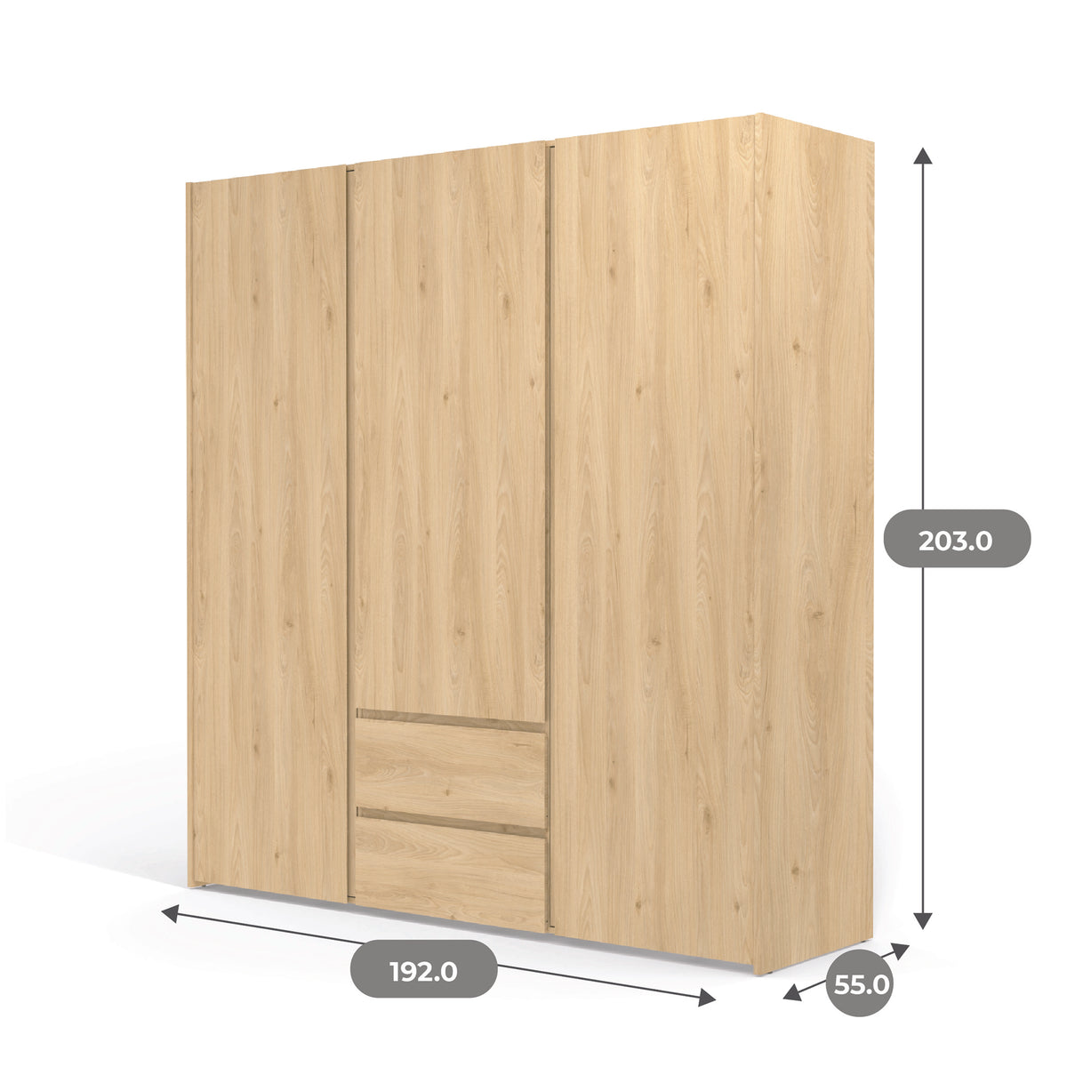 Wimex - Kleerkast MOSAIK  3P2T - B 192 X H 202 X D 55 cm