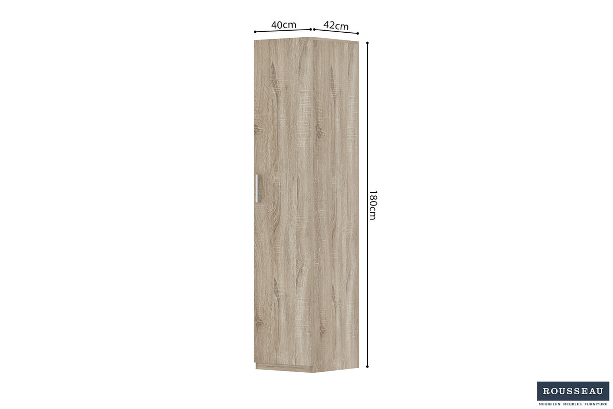 Armoire de rangement « Mike » 40 cm 1 porte Sonoma