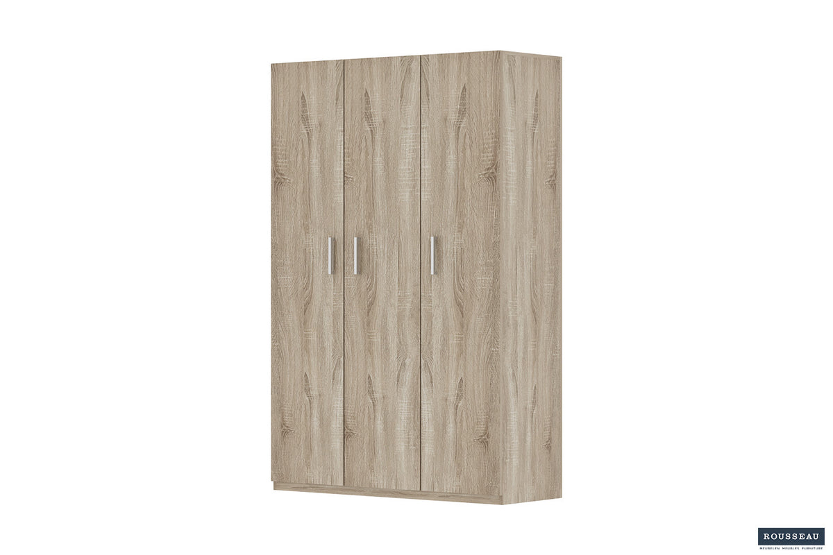 Armoire de rangement « Mike » 120 cm 3 portes Sonoma