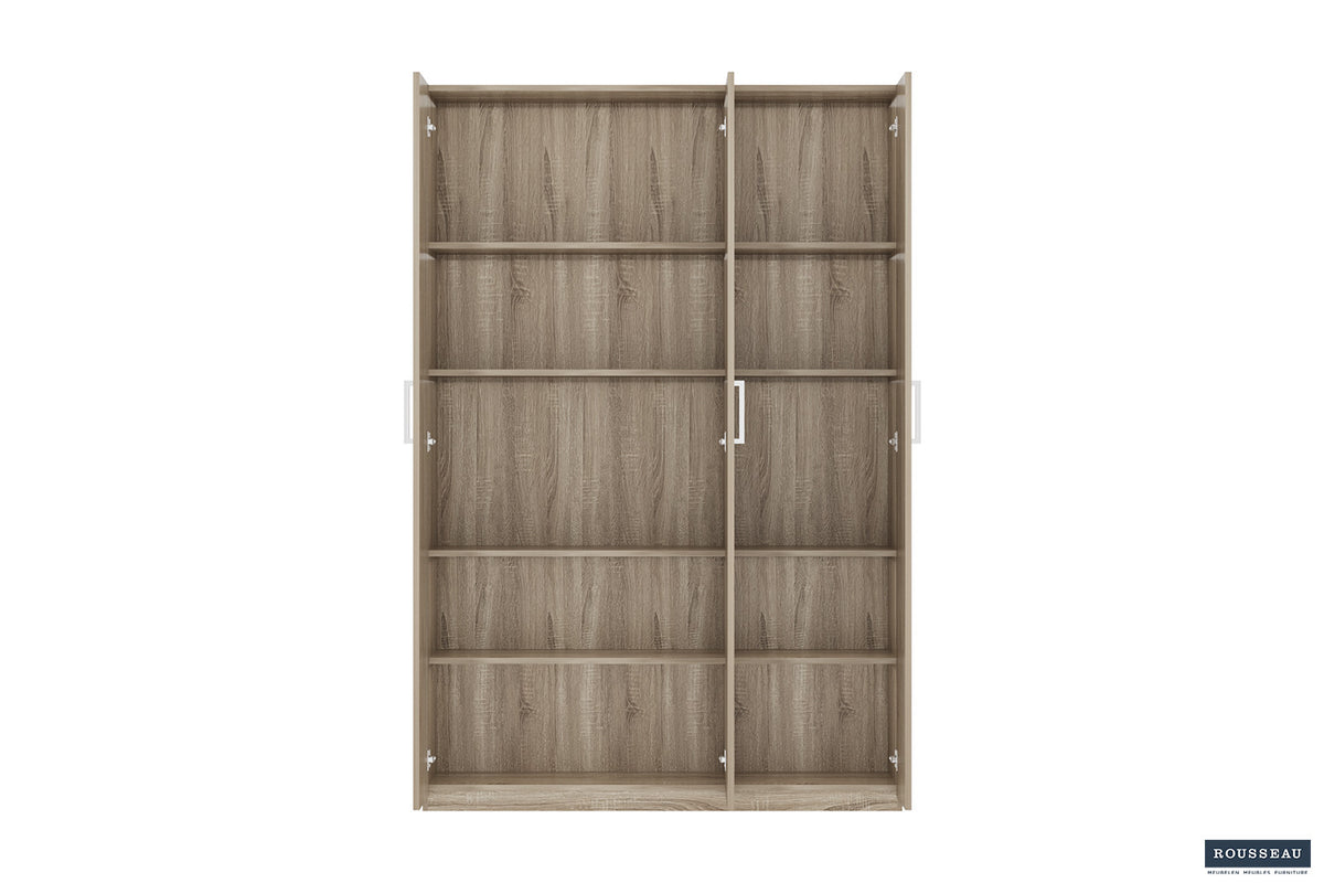 Armoire de rangement « Mike » 120 cm 3 portes Sonoma