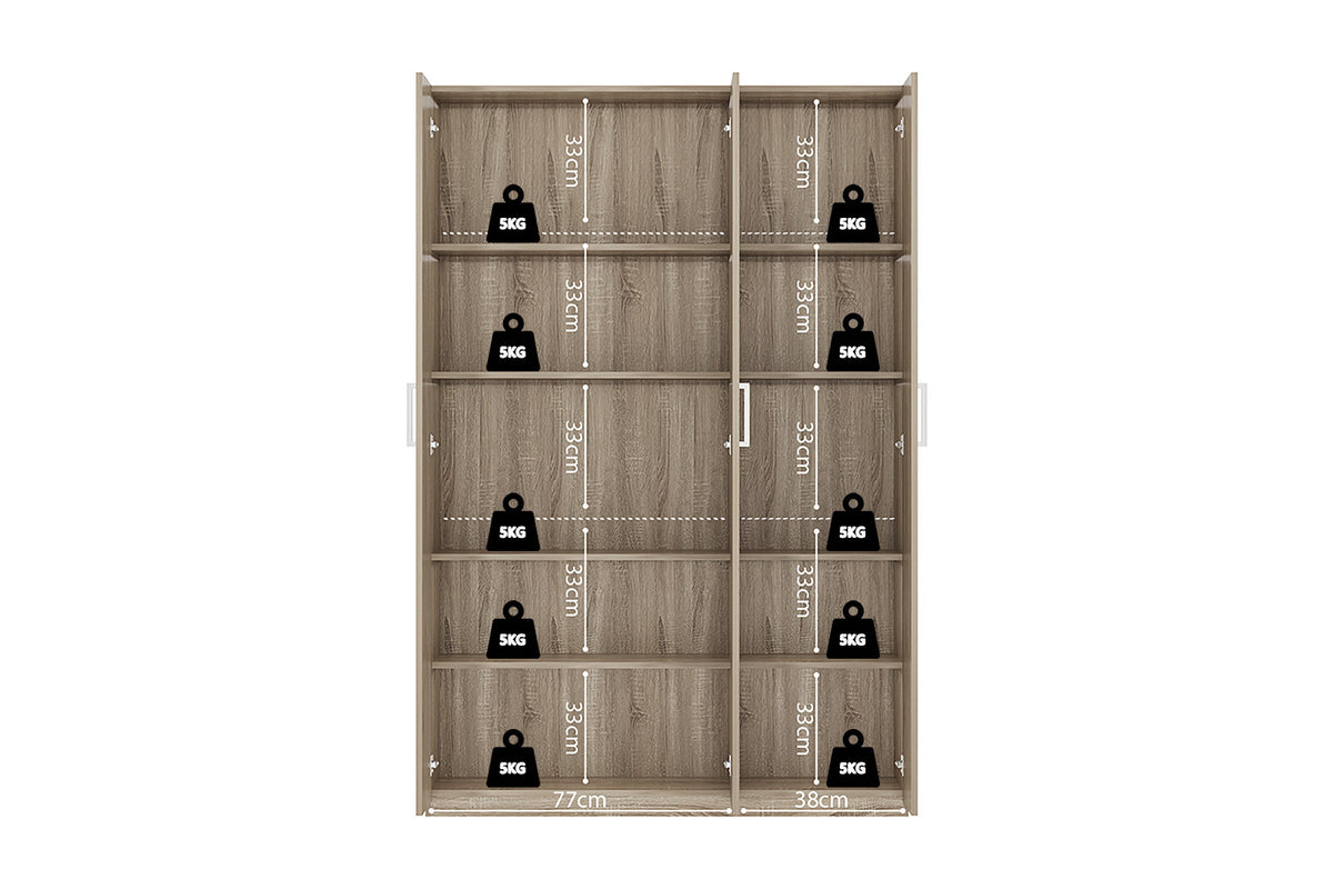 Armoire de rangement « Mike » 120 cm 3 portes Sonoma