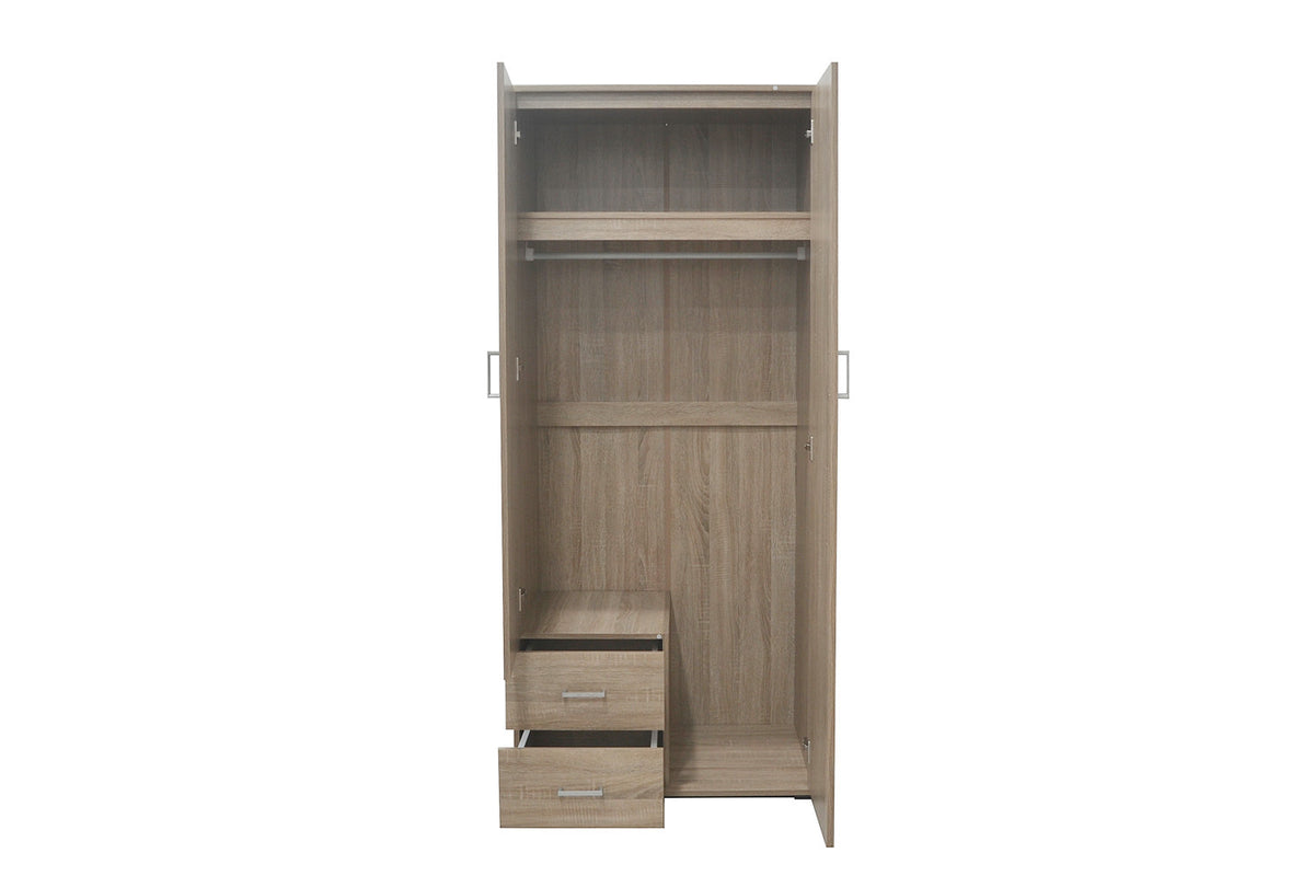 Armoire 'Marc' 2 portes avec miroir Sonoma