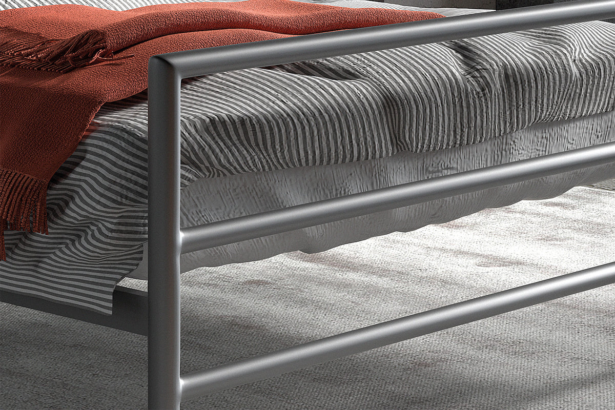 Bed 'Sandro' 140x200 met lattenbodem Grijs