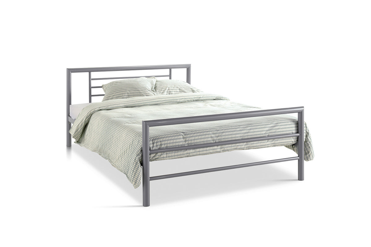 Bed 'Sandro' 140x200 met lattenbodem Grijs
