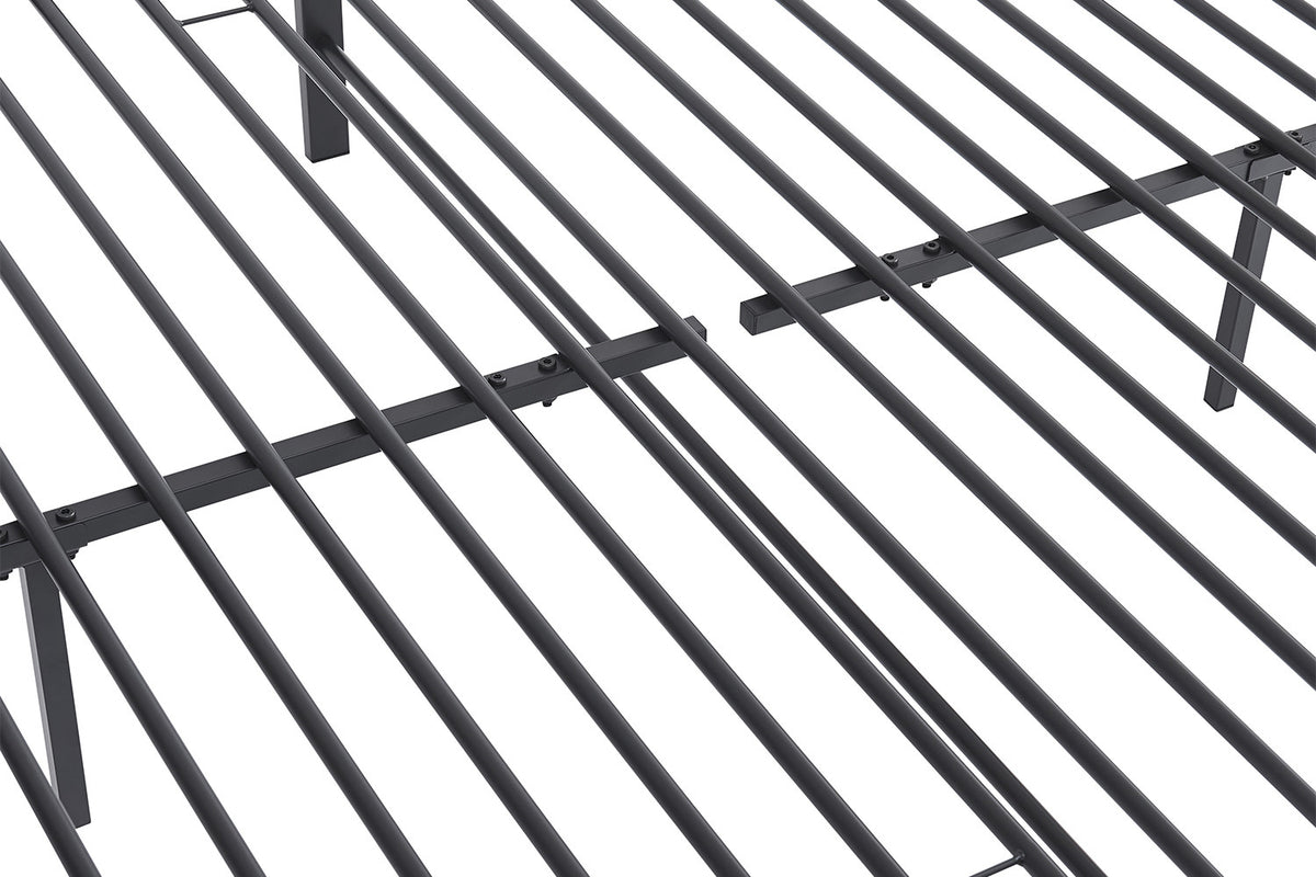 Rousseau - Lit Sammy - Métal Gris foncé - 140x200 cm