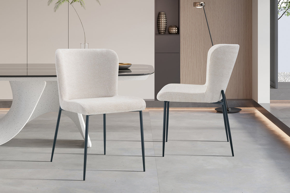 Rousseau - Chaise Lisa - Tissu Beige - 85x50x62 cm