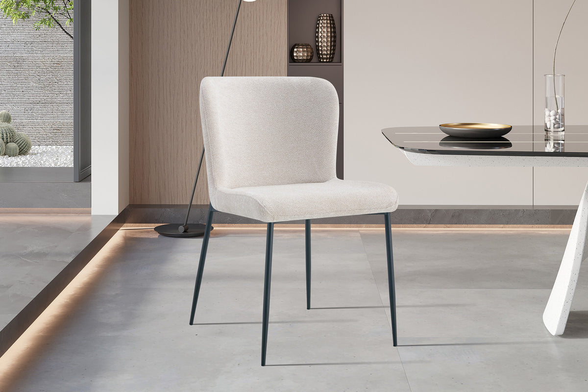 Rousseau - Chaise Lisa - Tissu Beige - 85x50x62 cm