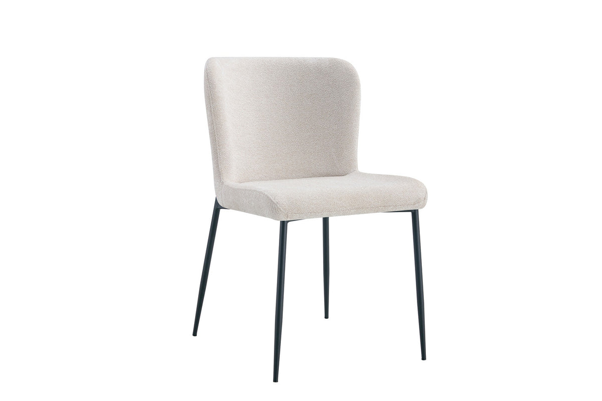 Rousseau - Chaise Lisa - Tissu Beige - 85x50x62 cm