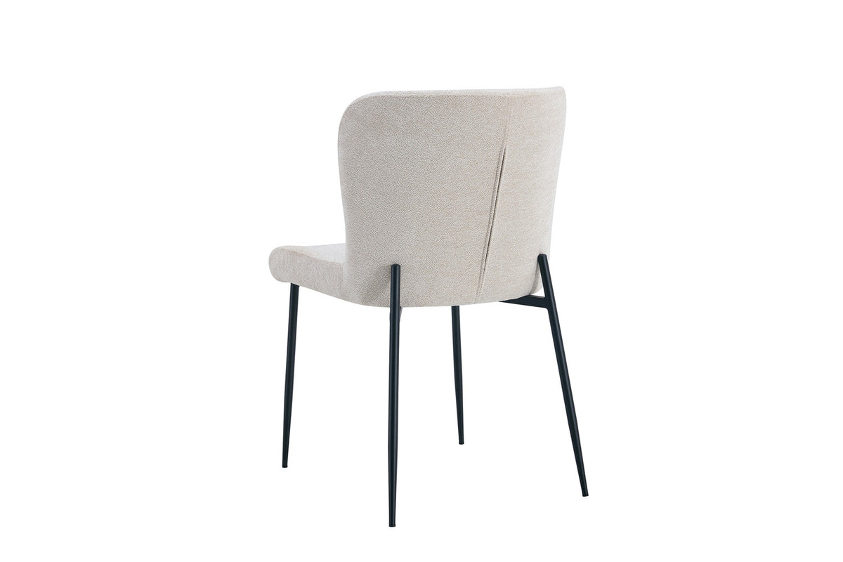 Rousseau - Chaise Lisa - Tissu Beige - 85x50x62 cm
