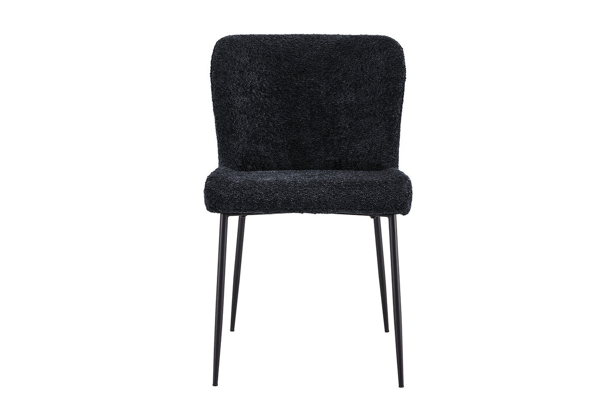 Rousseau - Chaise Lisa Boucle - Gris foncé - 85x50x62 cm