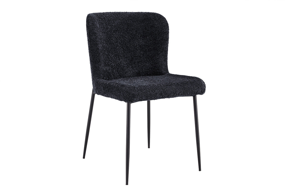 Rousseau - Chaise Lisa Boucle - Gris foncé - 85x50x62 cm