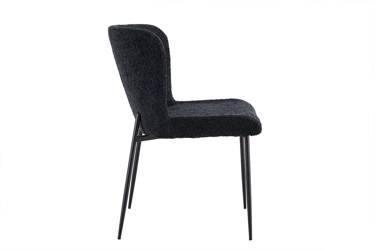 Rousseau - Chaise Lisa Boucle - Gris foncé - 85x50x62 cm
