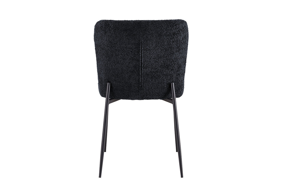 Rousseau - Chaise Lisa Boucle - Gris foncé - 85x50x62 cm