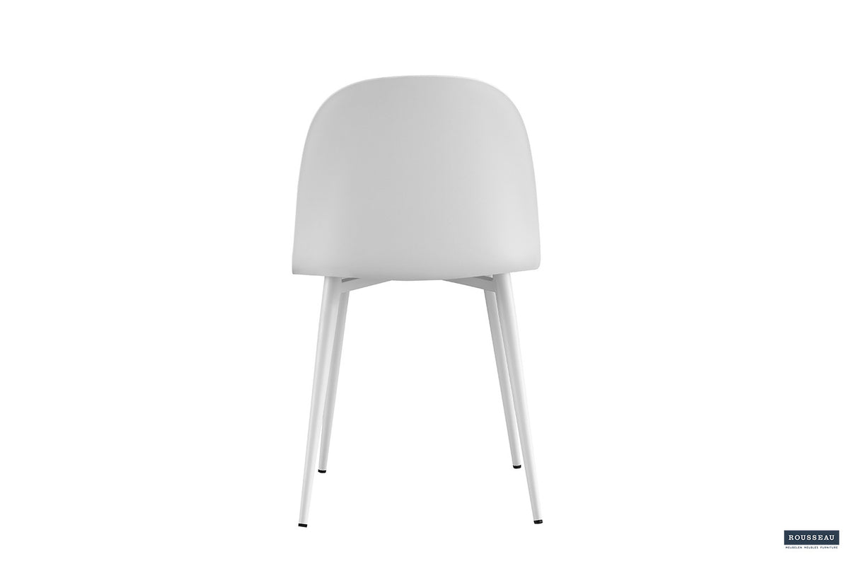 Rousseau - Chaise Jasmin Assise PP - PU Blanc - 81x51x44 cm