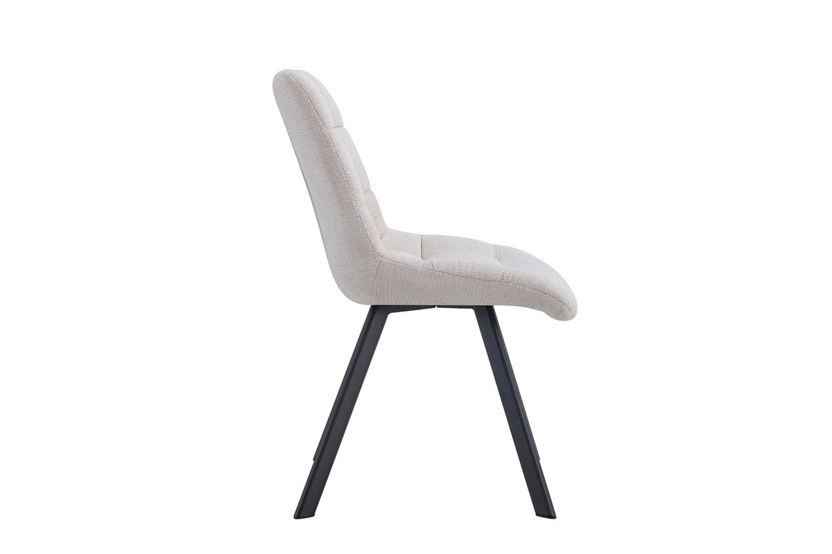Rousseau - Chaise Lizzy - Tissu Beige - 88,5x52x61,5 cm