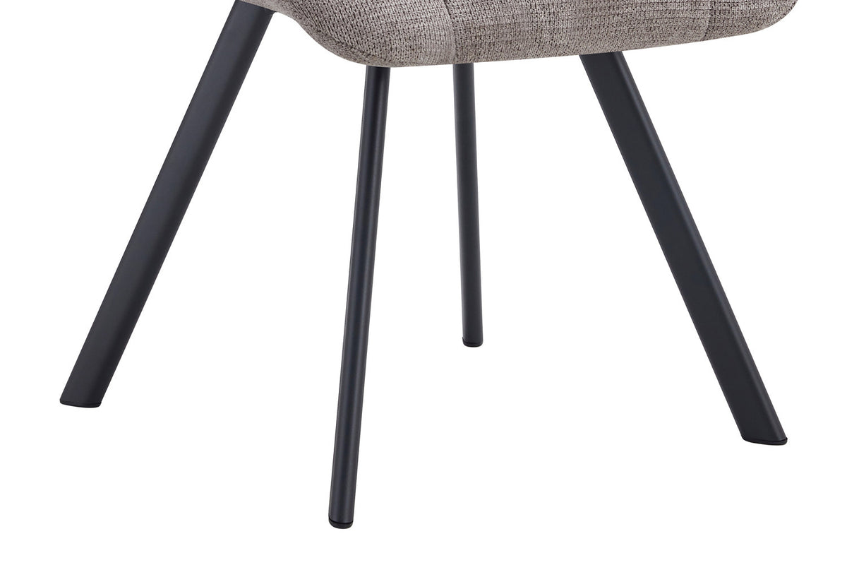 Rousseau - Chaise Lizzy - Tissu Gris Clair - 88,5x52x61,5 cm