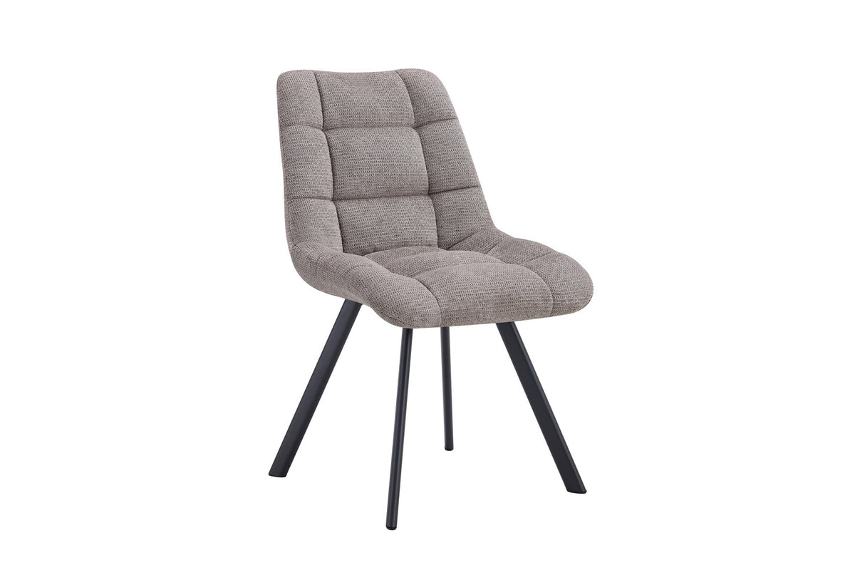 Rousseau - Chaise Lizzy - Tissu Gris Clair - 88,5x52x61,5 cm