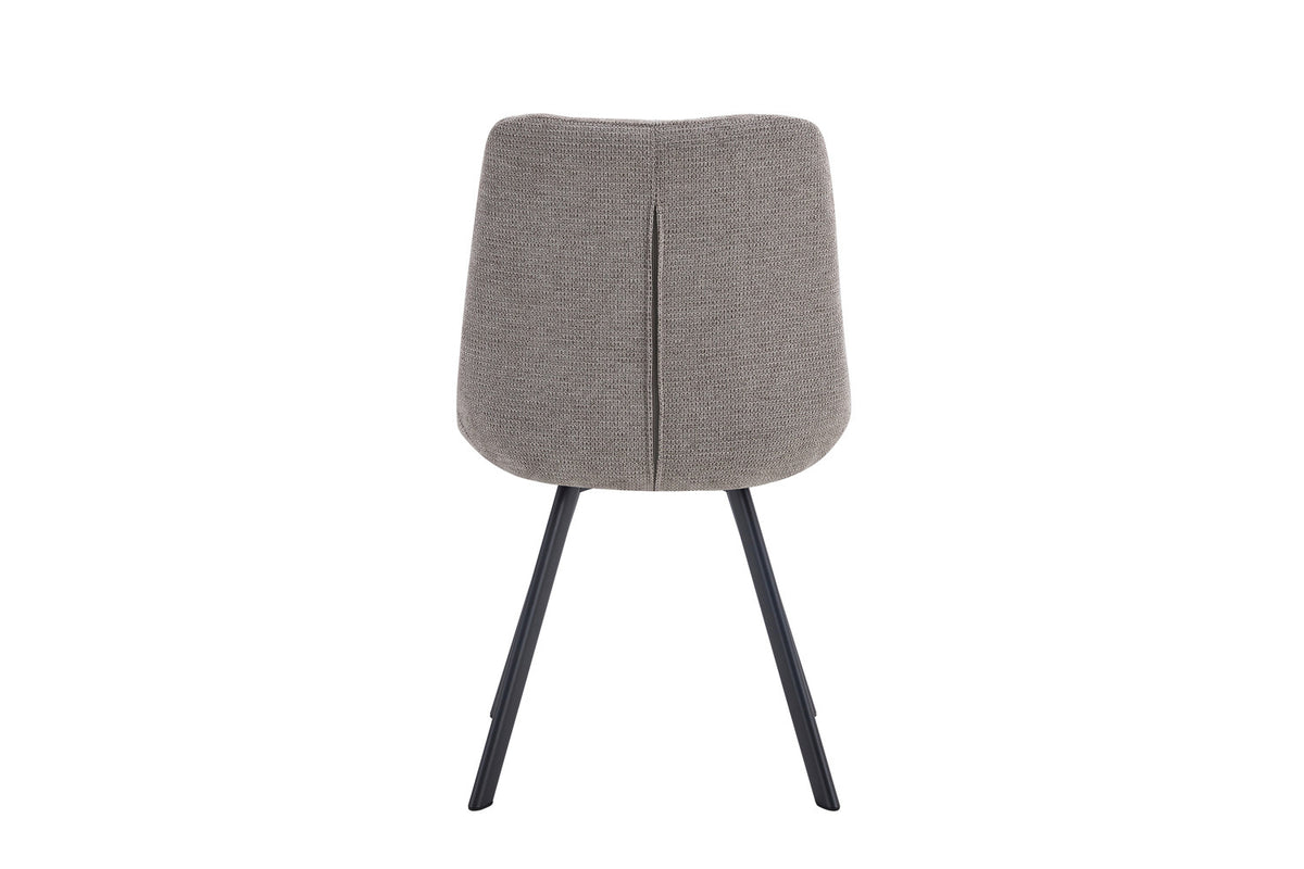 Rousseau - Chaise Lizzy - Tissu Gris Clair - 88,5x52x61,5 cm