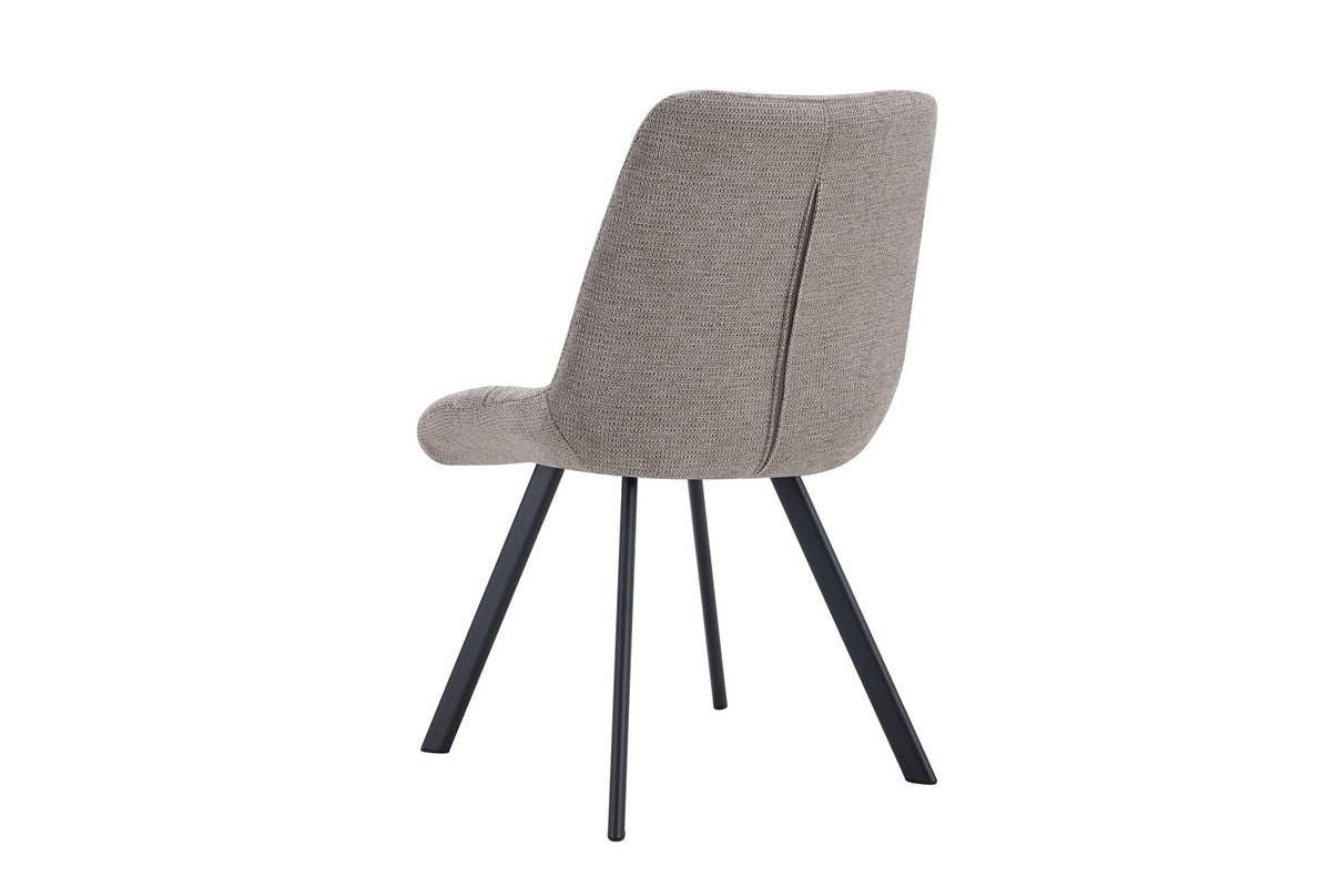 Rousseau - Chaise Lizzy - Tissu Gris Clair - 88,5x52x61,5 cm