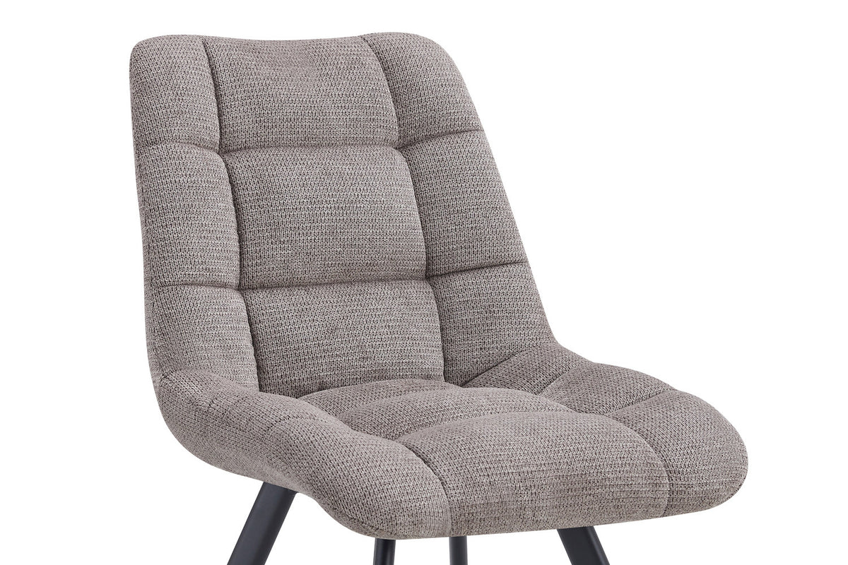 Rousseau - Chaise Lizzy - Tissu Gris Clair - 88,5x52x61,5 cm
