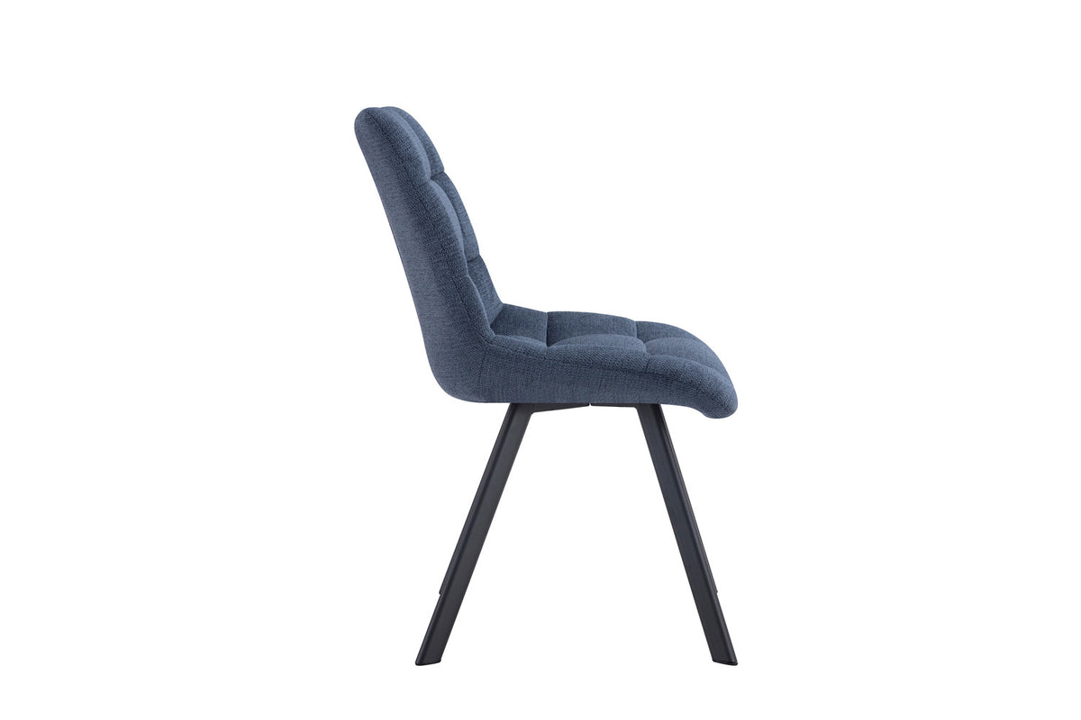 Rousseau - Stoel Lizzy - Stof Blauw - 88.5x52x61.5 cm