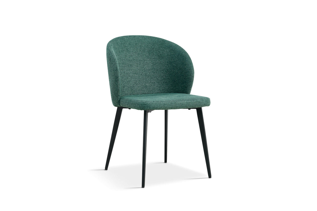Rousseau - Chaise Toledo - Tissu Vert - 80x51x55 cm