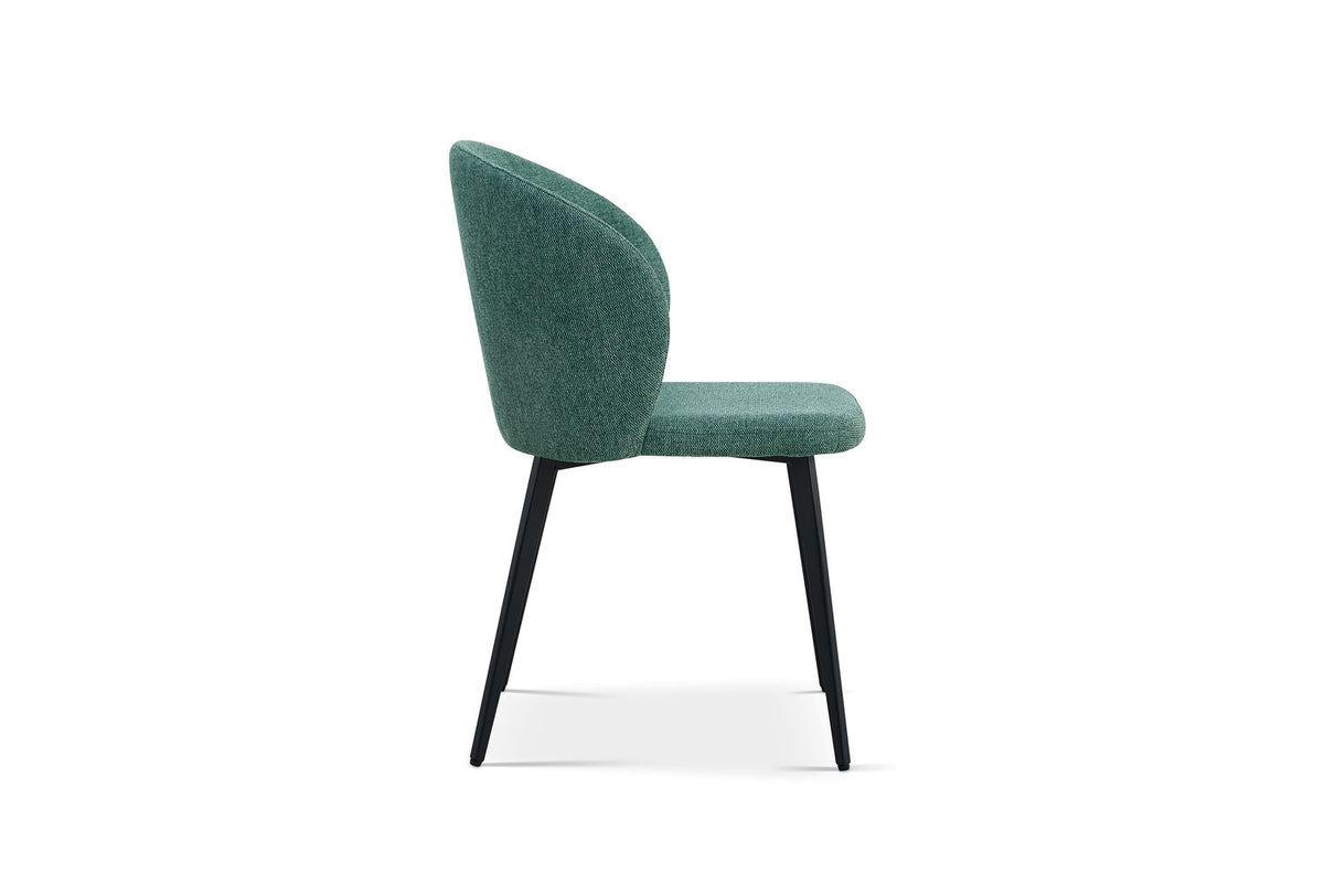 Rousseau - Chaise Toledo - Tissu Vert - 80x51x55 cm