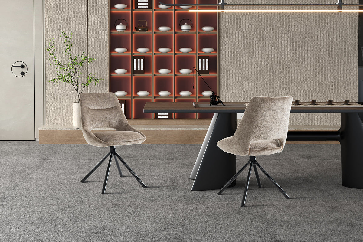 Rousseau - Stoel Dante - Stof Taupe - 85.5x51x60 cm