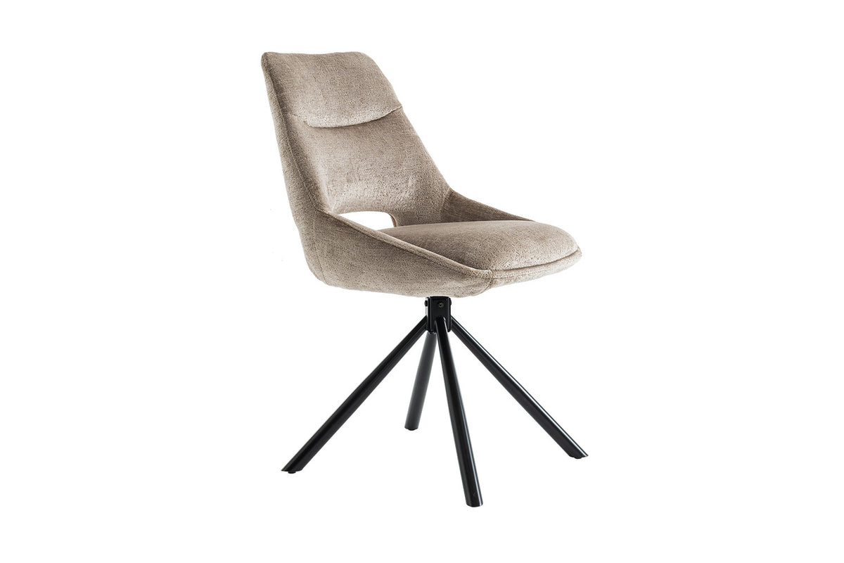Rousseau - Stoel Dante - Stof Taupe - 85.5x51x60 cm