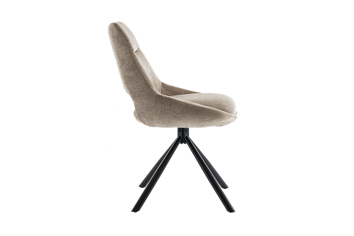 Rousseau - Stoel Dante - Stof Taupe - 85.5x51x60 cm