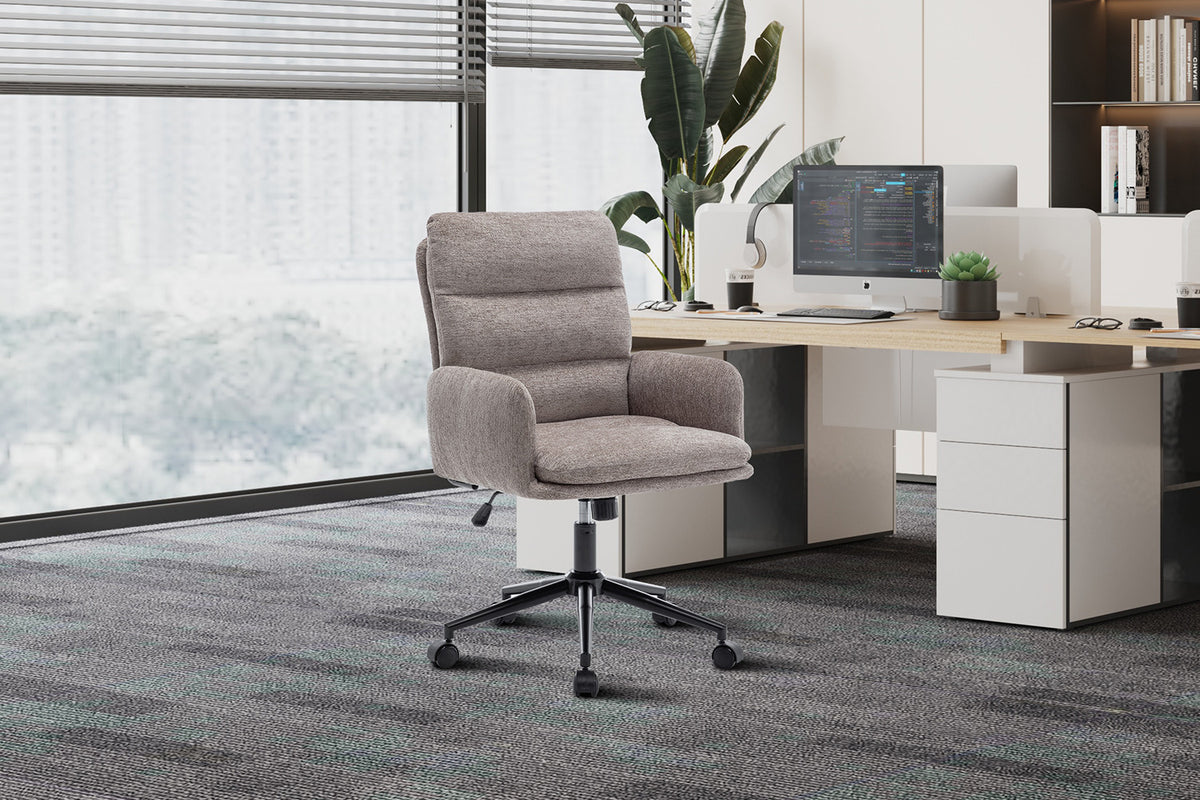 Chaise de bureau 'Aimé' Tissu Fabb Raven 30 Sable