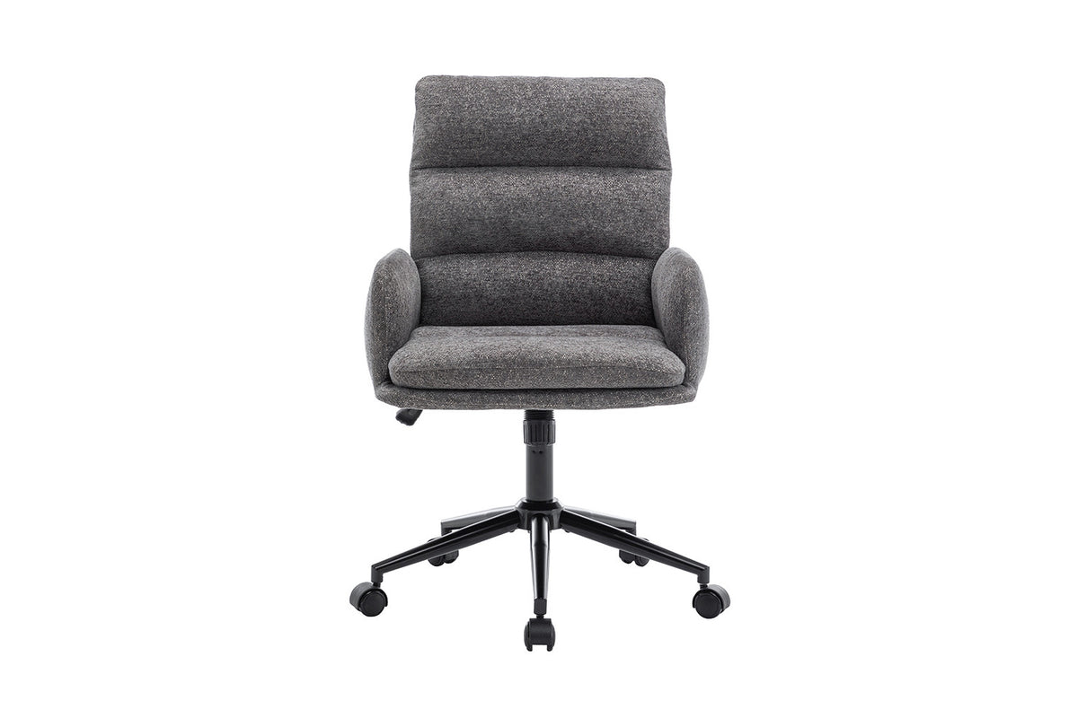 Chaise de bureau « Aimé » Tissu Fabb Raven 13 Gris foncé