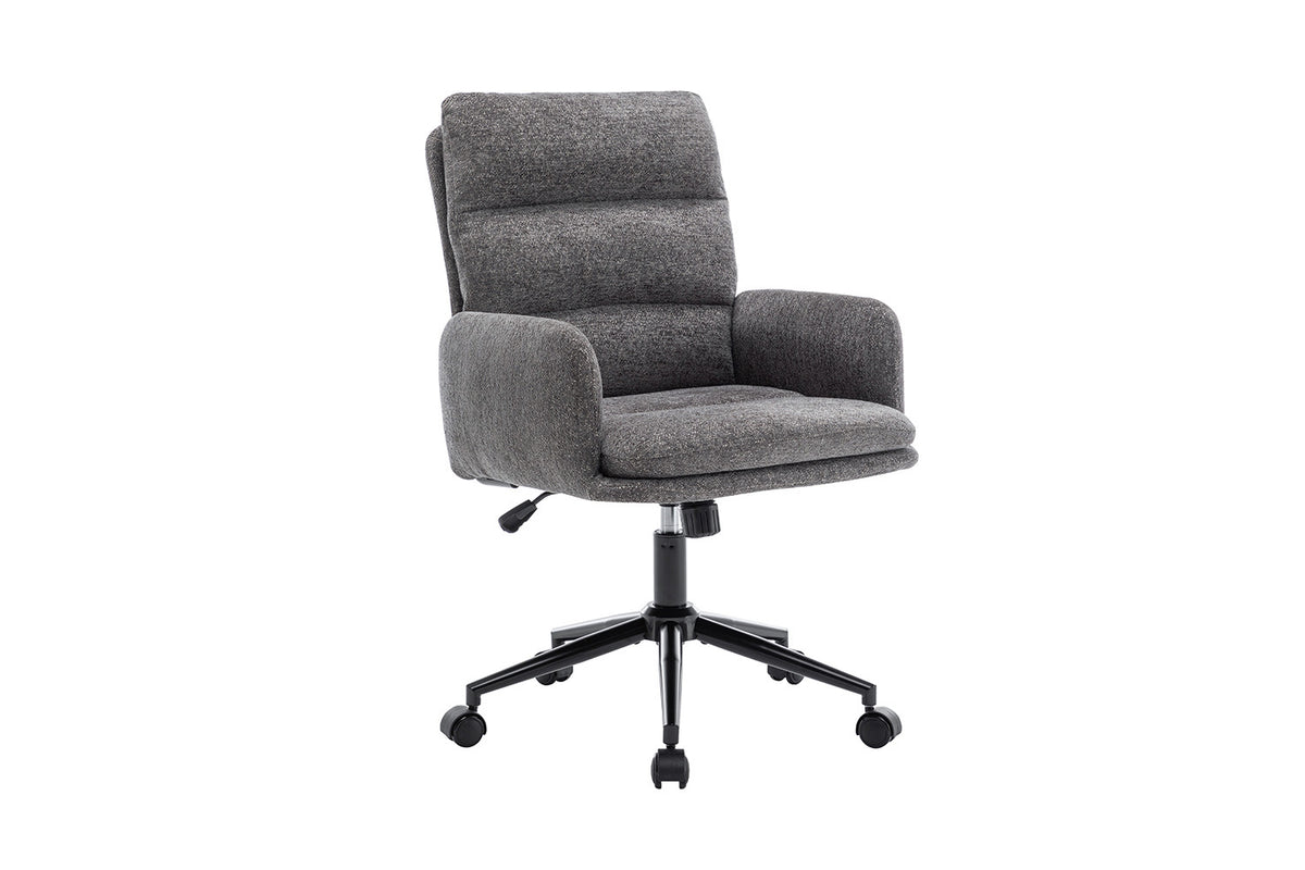 Chaise de bureau « Aimé » Tissu Fabb Raven 13 Gris foncé