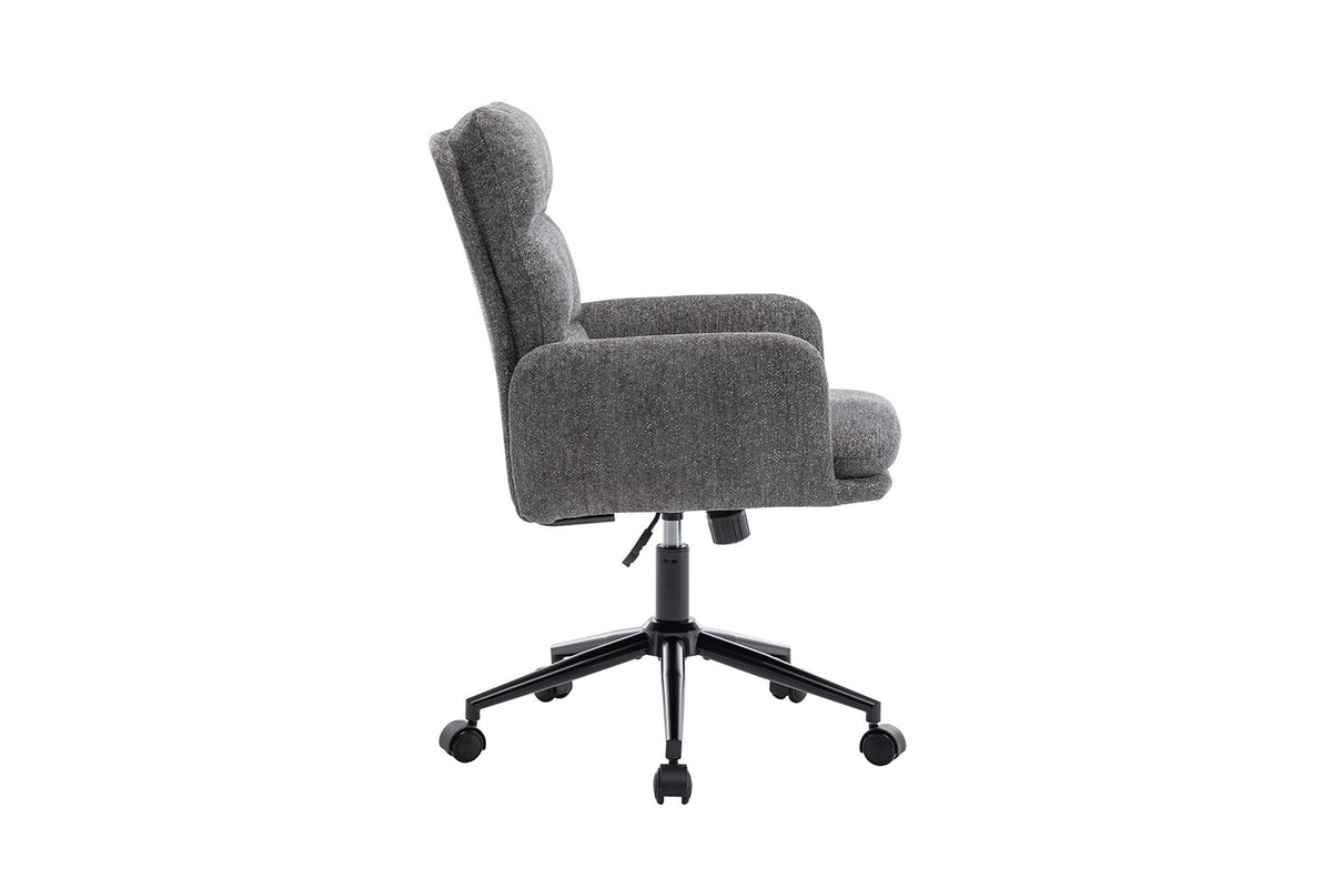 Chaise de bureau « Aimé » Tissu Fabb Raven 13 Gris foncé