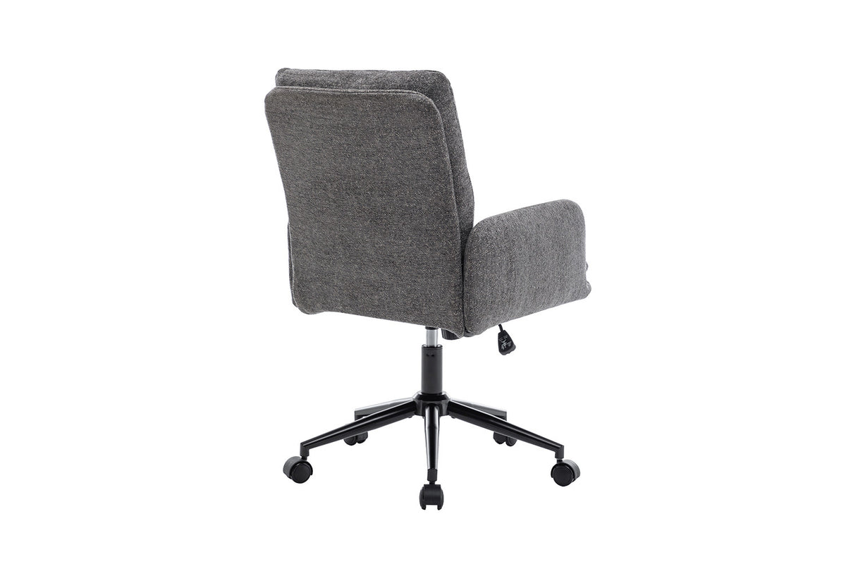 Chaise de bureau « Aimé » Tissu Fabb Raven 13 Gris foncé