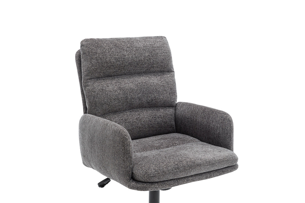 Chaise de bureau « Aimé » Tissu Fabb Raven 13 Gris foncé