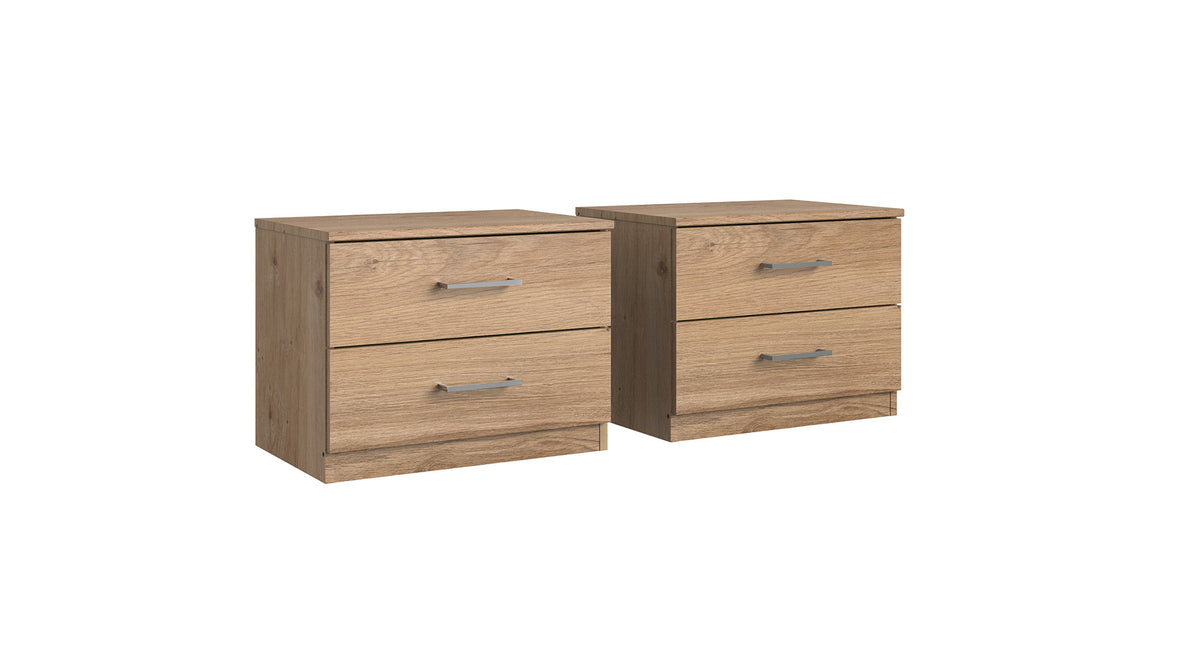 Wimex - Bedset Anna - 760143 - Planken Eik/Chrome - 140x81x200cm